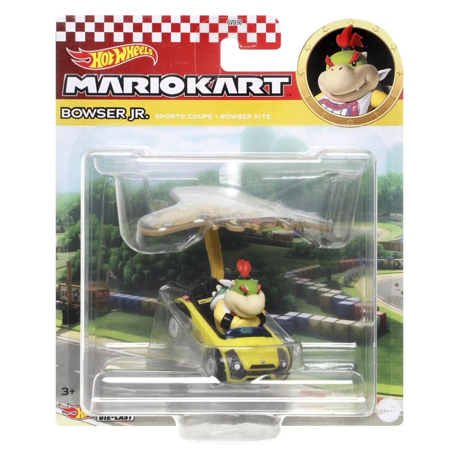 Hot Wheels: Mario Kart Bowser Jr. Sports Coupe with Bowser Kite Toys & Games Mattel