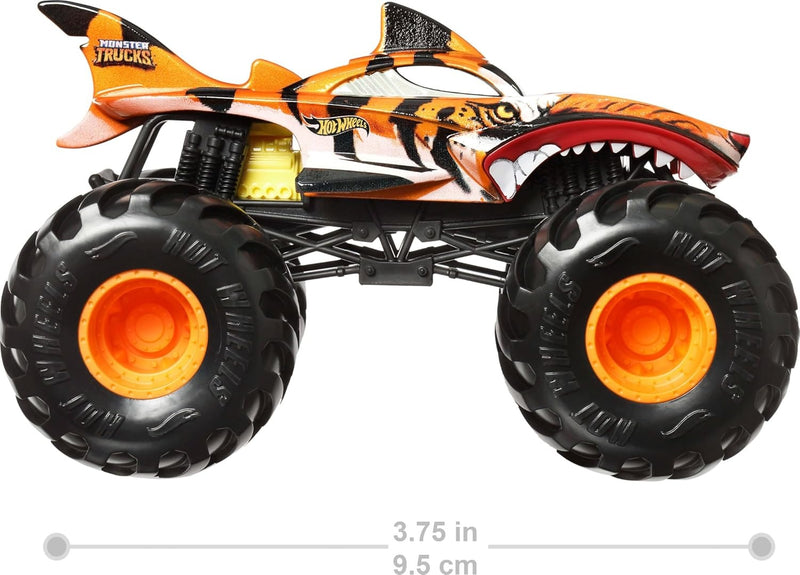 Hot Wheels: Oversized Monster Trucks Tiger Shark Toys & Games Mattel