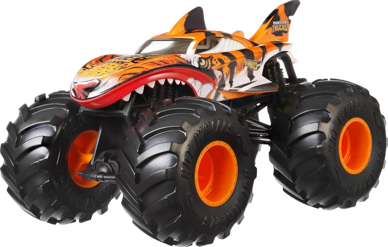 Hot Wheels: Oversized Monster Trucks Tiger Shark Toys & Games Mattel