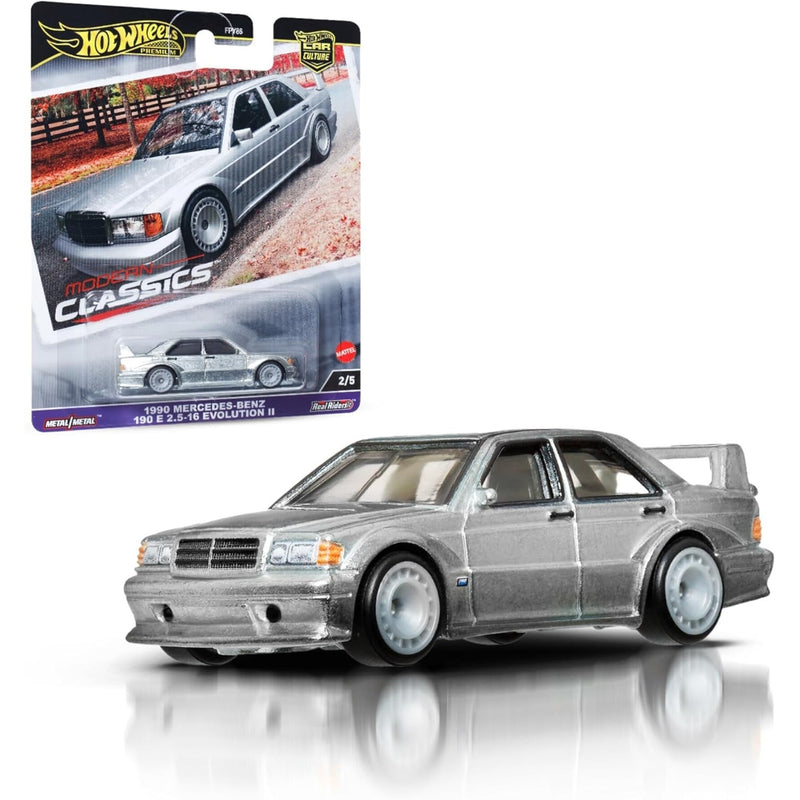 Hot Wheels: Premium Car Culture Modern Classics 1990 Mercedes-Benz 190 E2.5-16 Evolution 2 - 1:64 Scale Toys & Games Mattel