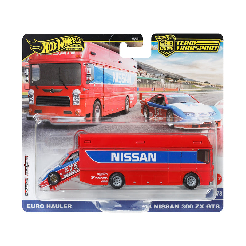 Hot Wheels: Team Transport Nissan Euro Hauler and '94 300 ZX GTS - 1:64 Scale Toys & Games Mattel
