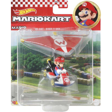 Hot Wheels Mario Kart: Mario Standard Cart with Super Glider Toys & Games Mattel