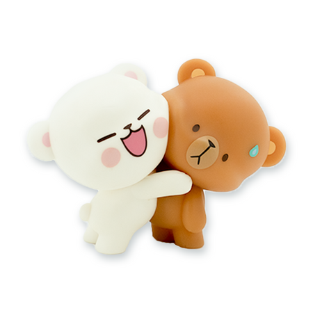 Milk Mocha Bear: Milk Mocha Hugging Figurine Home Decor Milk Mocha Bear