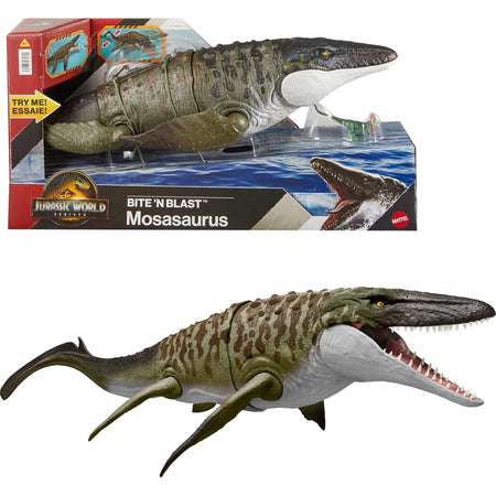 Jurassic World Rebirth: Bite N Blast Mosasaurus Toys & Games Mattel