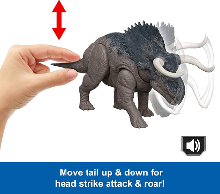 Jurassic World Rebirth: Wild Roar Nasutoceratops Toys & Games Mattel