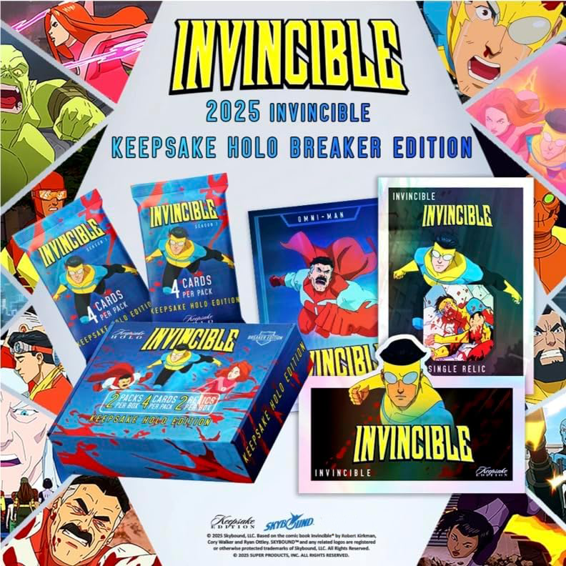 Keepsake Invincible Season 1: Holo Breaker Box 2025 - Breaker Edition - 2 Packs Card Game Keepsake