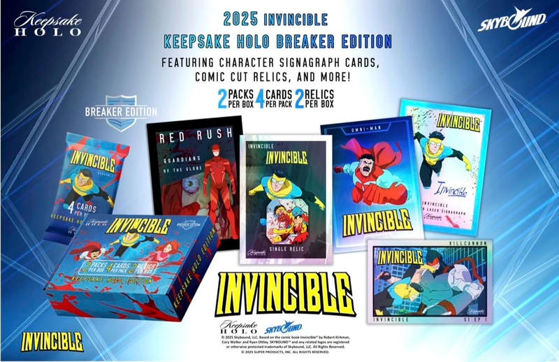 Keepsake Invincible Season 1: Holo Breaker Box 2025 - Breaker Edition - 2 Packs Card Game Keepsake