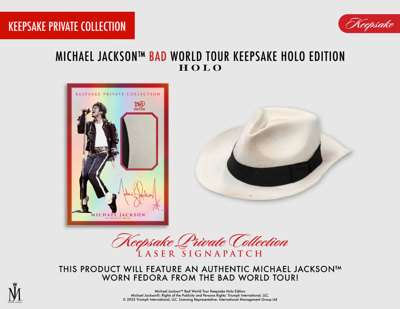 Keepsake: Michael Jackson Bad World Tour Premiere HOLO Breaker Box Trading Cards Keepsake