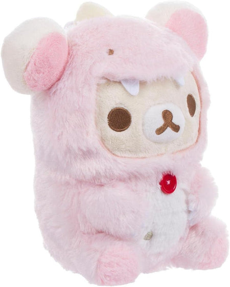 Korilakkuma San-X Original: Plays with Dino Series Plush - Pastel Pink Toys & Games Rilakkuma