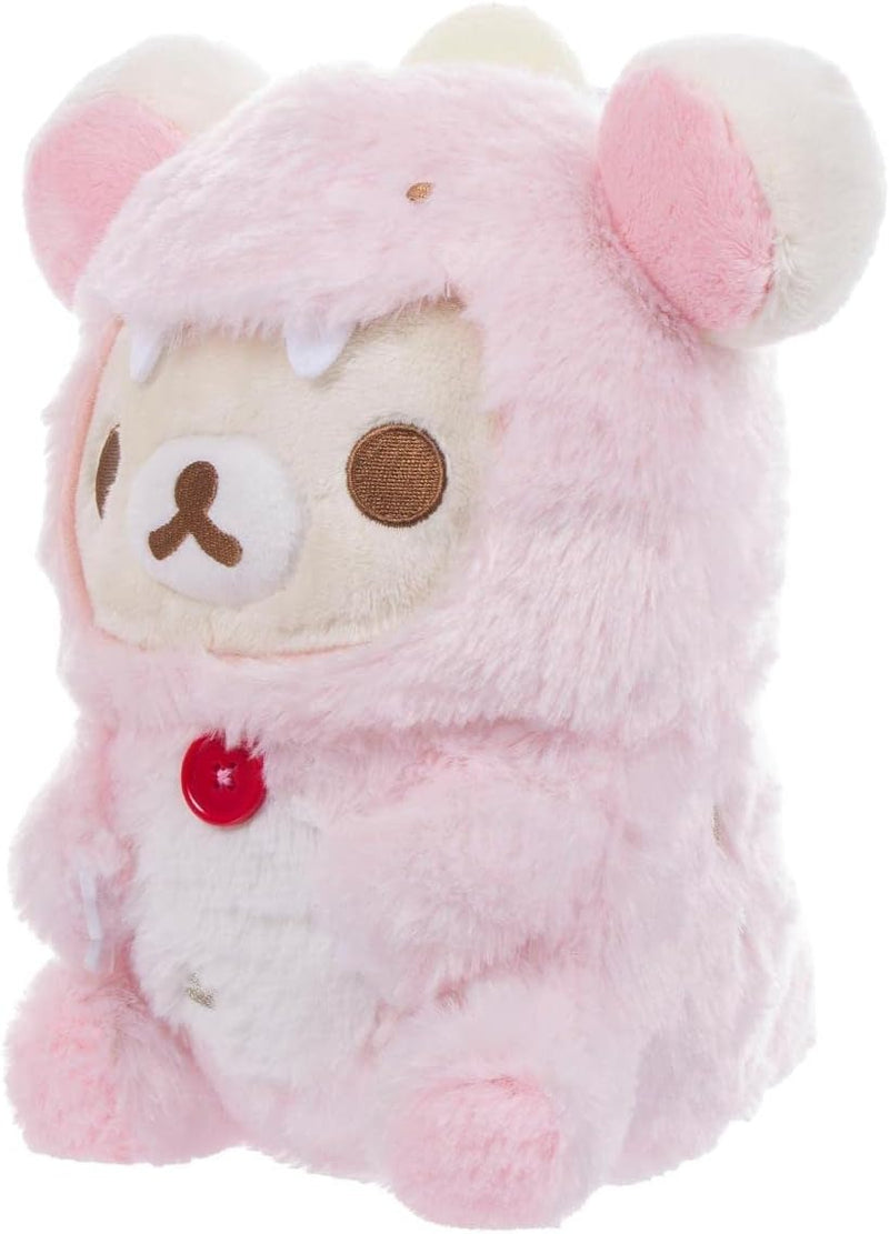 Korilakkuma San-X Original: Plays with Dino Series Plush - Pastel Pink Toys & Games Rilakkuma
