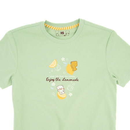 Milk Mocha Bear: Giordano x Milk Mocha Bear: Enjoy The Lemonade T-Shirts Milk Mocha Bear
