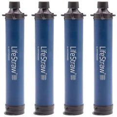 LifeStraw By Vestergaard - Navy Blue (4-Pack) For Travel, Hiking, Personal, Camping, Survival & Emergency Home and Hardware LifeStraw