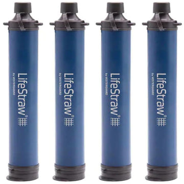 LifeStraw By Vestergaard - Navy Blue (4-Pack) For Travel, Hiking, Personal, Camping, Survival & Emergency Home and Hardware LifeStraw