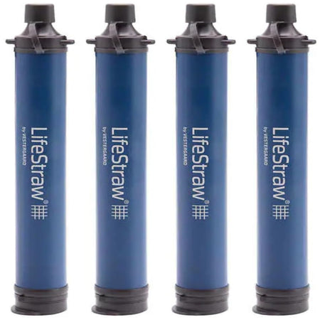 LifeStraw By Vestergaard - Navy Blue (4-Pack) For Travel, Hiking, Personal, Camping, Survival & Emergency Home and Hardware LifeStraw