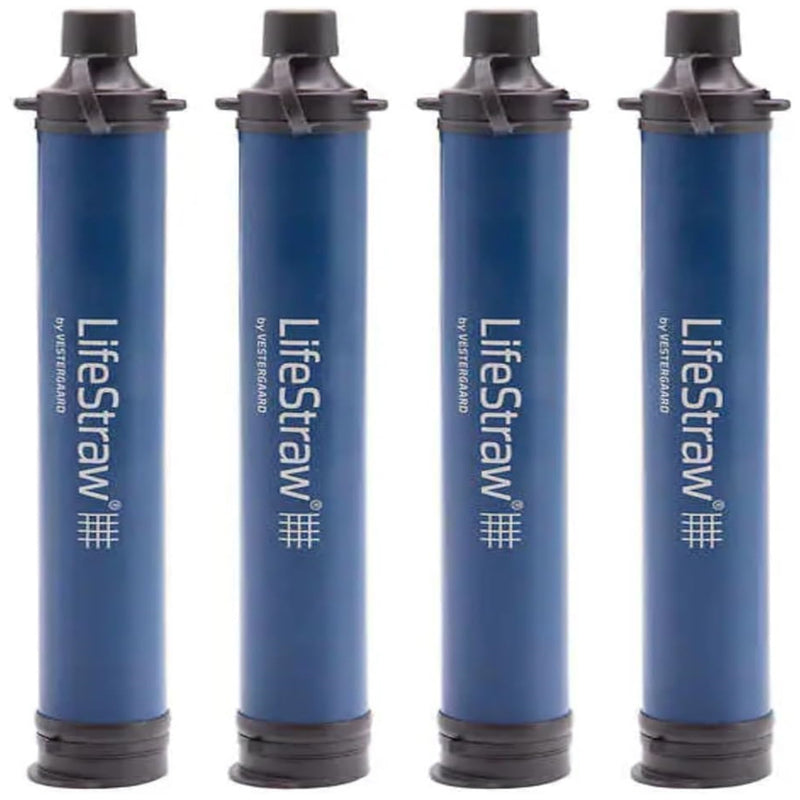 LifeStraw By Vestergaard - Navy Blue (4-Pack) For Travel, Hiking, Personal, Camping, Survival & Emergency Home and Hardware LifeStraw