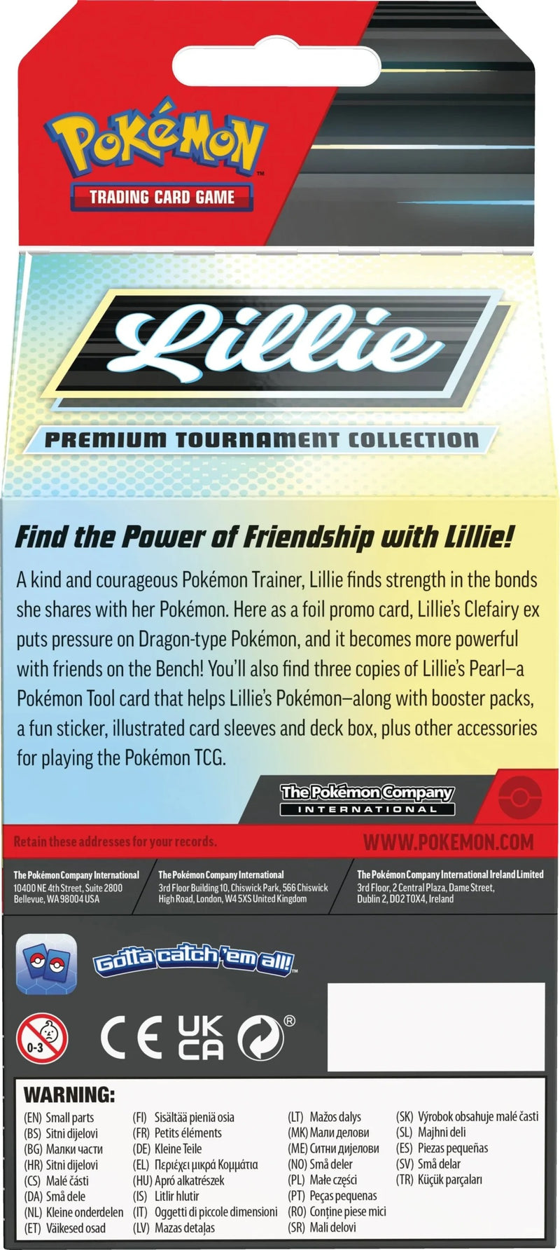 Pokemon TCG: Lillie Premium Tournament Collection Card Game Pokemon