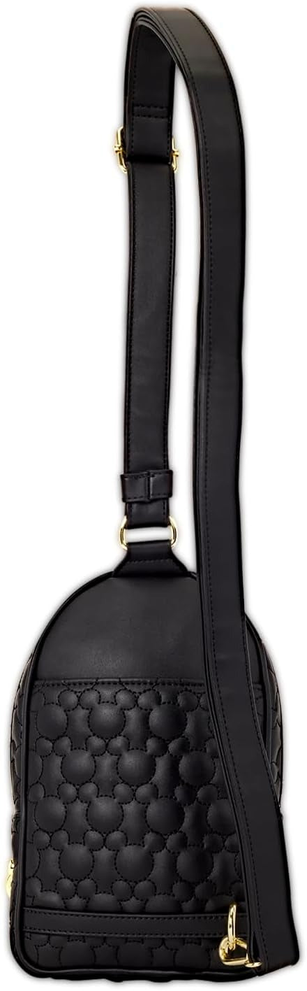 Loungefly Disney: Mickey Silhouette Convertible Sling Bag Clothing and Apparel Loungefly