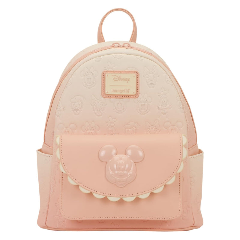Loungefly: Disney Mickey and Friends Mini Backpack - Pink and White Clothing and Apparel Loungefly