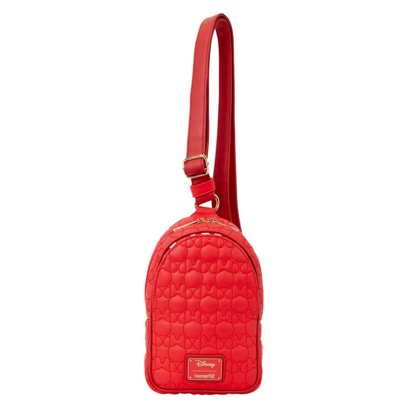 Loungefly Disney: Minnie Silhouette Convertible Sling Bag Clothing and Apparel Loungefly