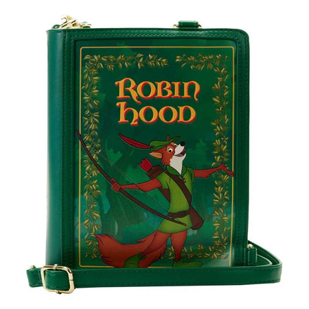 Loungefly: Disney Robin Hood Book Convertible Crossbody Clothing and Apparel Loungefly