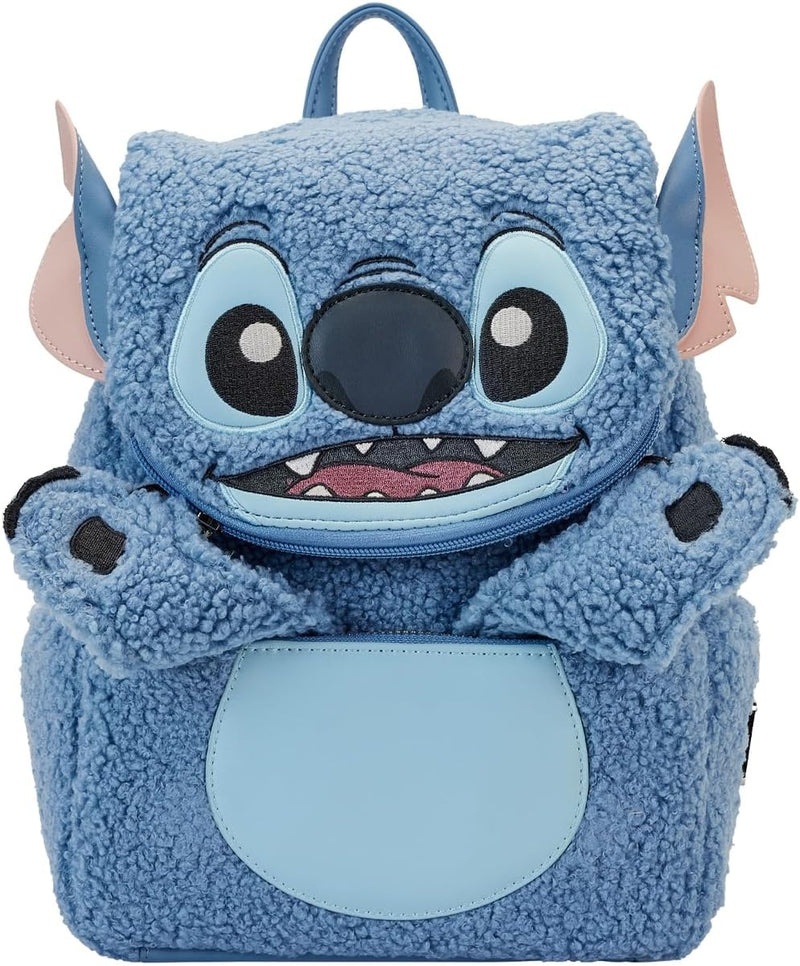 Loungefly: Disney Stitch Plush Mini Backpack Clothing and Apparel Loungefly