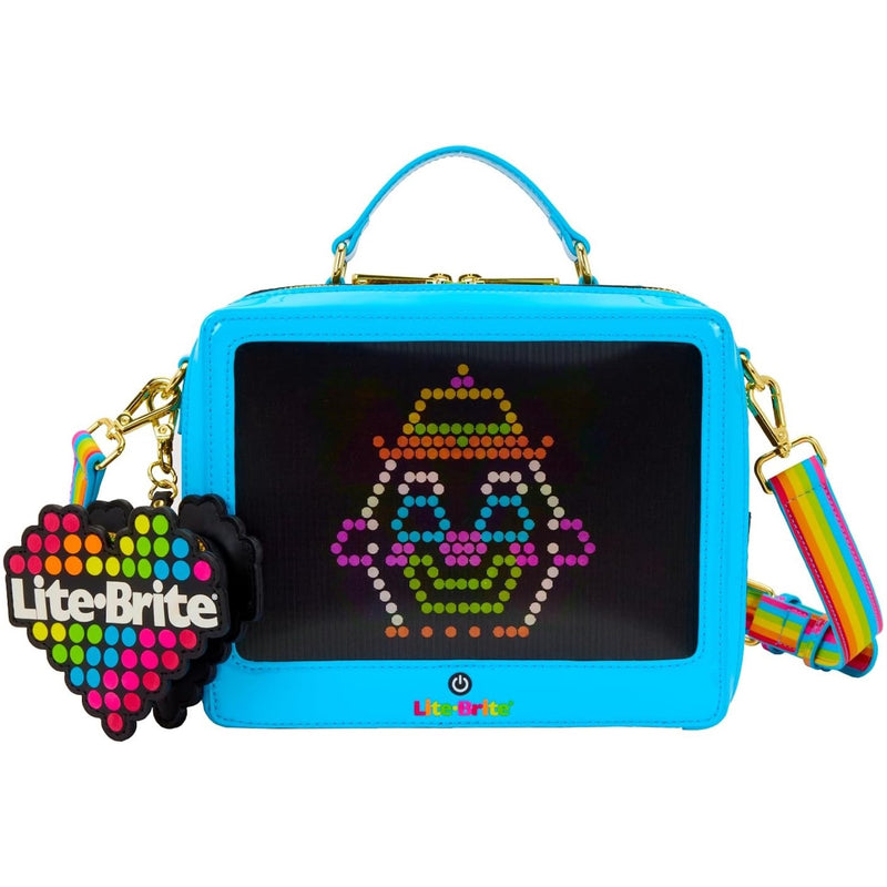 Loungefly Lite-Brite Lenticular Glow Crossbody Bag Clothing and Apparel Loungefly