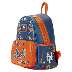 Loungefly: MLB New York Mets Floral Mini Backpack Clothing and Apparel Loungefly