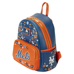 Loungefly: MLB New York Mets Floral Mini Backpack Clothing and Apparel Loungefly