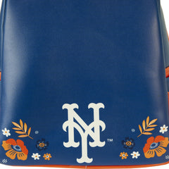 Loungefly: MLB New York Mets Floral Mini Backpack Clothing and Apparel Loungefly