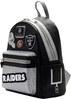Loungefly: NFL Las Vegas Raiders Patches Mini Backpack Clothing and Apparel Loungefly