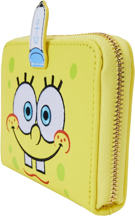Loungefly Spongebob Squarepants 25th Anniversary Zip Around Wallet Clothing and Apparel Loungefly