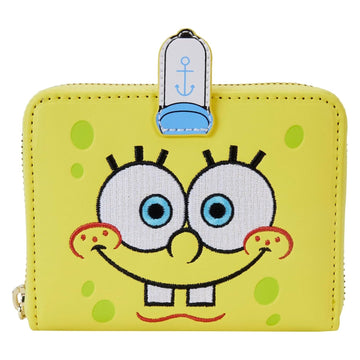 Loungefly Spongebob Squarepants 25th Anniversary Zip Around Wallet Clothing and Apparel Loungefly