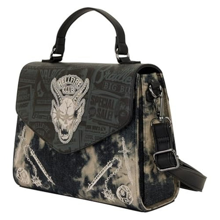 Loungefly: Stranger Things Hellfire Club Crossbody Bag Clothing and Apparel Loungefly
