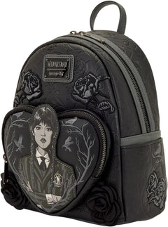 Loungefly: Wednesday Black Roses Mini Backpack Clothing and Apparel Loungefly