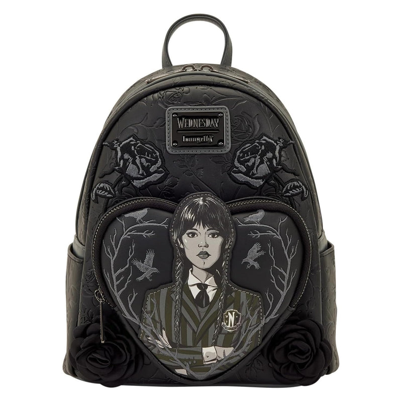 Loungefly: Wednesday Black Roses Mini Backpack Clothing and Apparel Loungefly