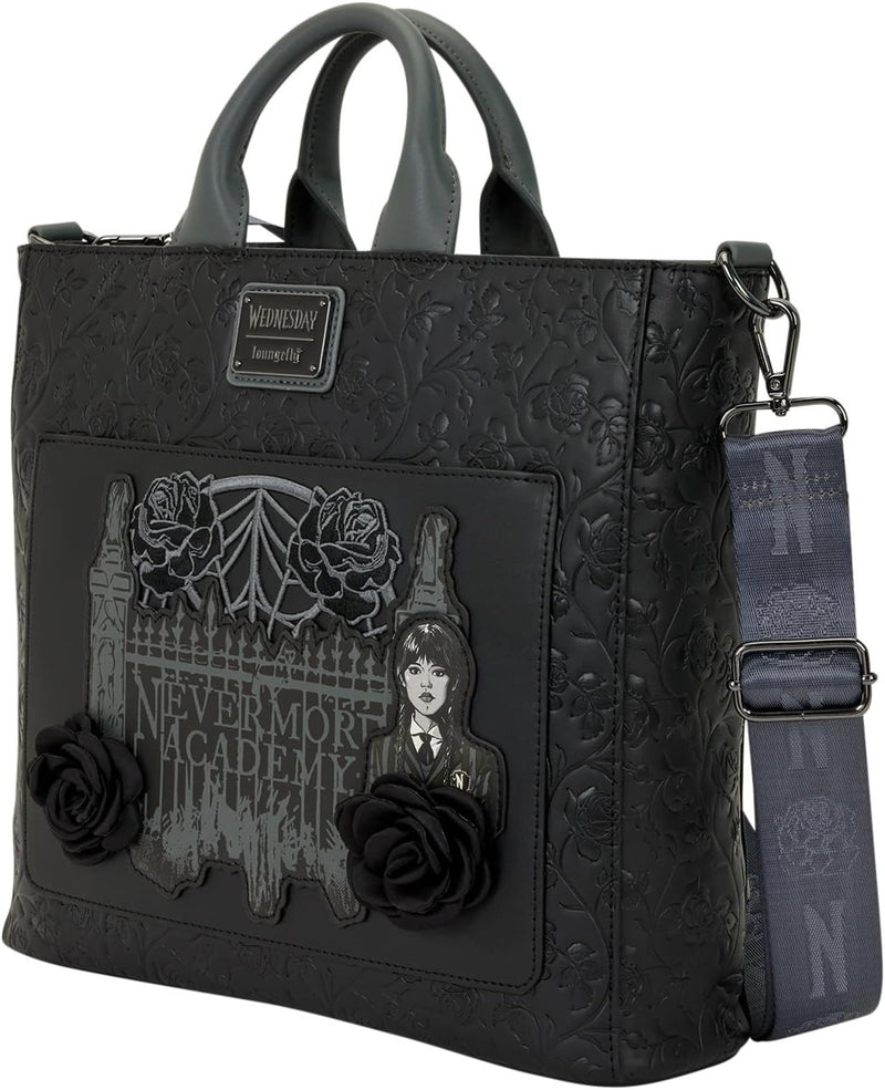 Loungefly: Wednesday Nevermore Academy Convertible Tote Bag Clothing and Apparel Loungefly
