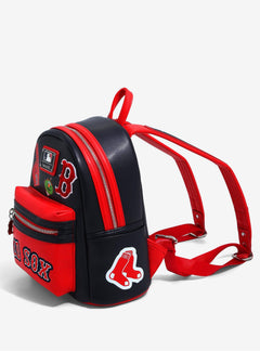 Loungefly: MLB Boston Red Sox Patches Mini Backpack Clothing and Apparel Loungefly