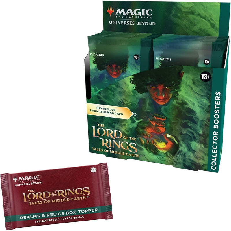 Magic: The Gathering The Lord of The Rings: Tales of Middle-Earth Collector Booster Box - 12 Packs + 1 Box Topper Card Card Game Wizards of the Coast