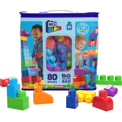 MEGA BLOKS: Big Buidling Bag - 80 Pieces Toys & Games Mattel