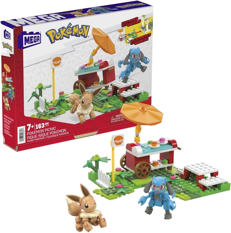 MEGA Pokemon: Pokemon Picnic - 163 Piece Building Set - Eevee and Riolu Toys & Games Mattel