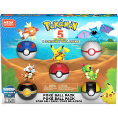 MEGA Construx Pokemon: - Pokeball Pack - 118 Piece Building Kit Toys & Games MEGA