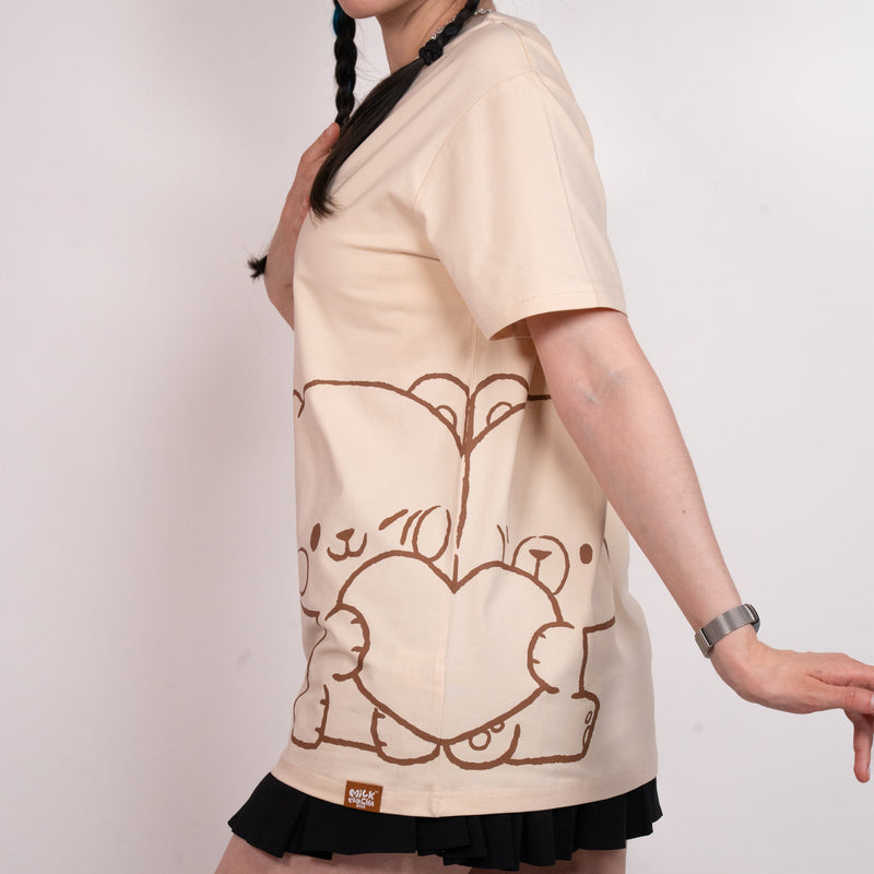 Share My Heart Milk T-shirt T-Shirts Milk Mocha Bear