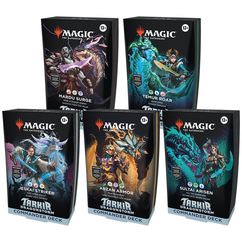 Magic: The Gathering MTG TCG: Tarkir Dragonstorm Commander - Set of 5 Decks Card Game Wizards of the Coast
