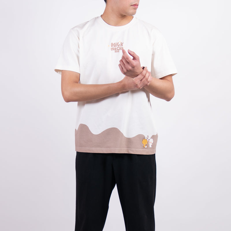 Giordano X Milk Mocha Bear: Painting Around T-Shirts Milk Mocha Bear