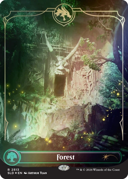 Magic the Gathering: Secret Lair x Dungeons and Dragons - Lands of Forgotten Realm (Traditional Foil Edition) Card Game Wizards of the Coast