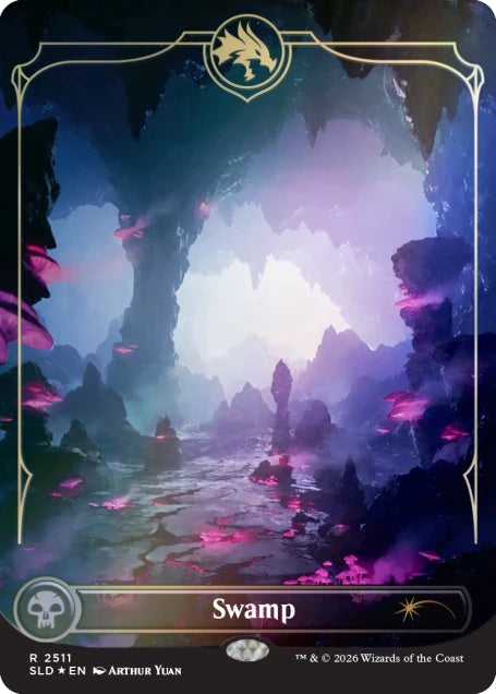 Magic the Gathering: Secret Lair x Dungeons and Dragons - Lands of Forgotten Realm (Traditional Foil Edition) Card Game Wizards of the Coast