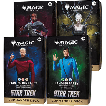 Magic: The Gathering TCG: Star Trek Commander Deck Bundle - Set of 4