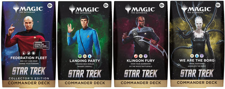 Magic: The Gathering TCG: Star Trek Commander Deck Bundle - Set of 4 Card Game Wizards of the Coast