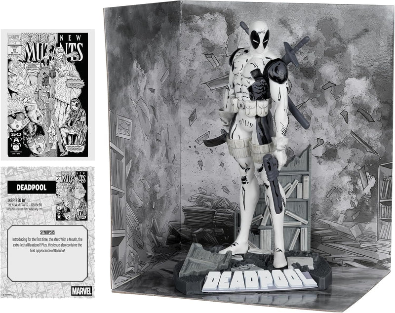 Marvel Collection: The New Mutants Issue #98 Deadpool Lineart Scene Figure - Gold Label 1:10 Scale Toys & Games McFarlane Toys