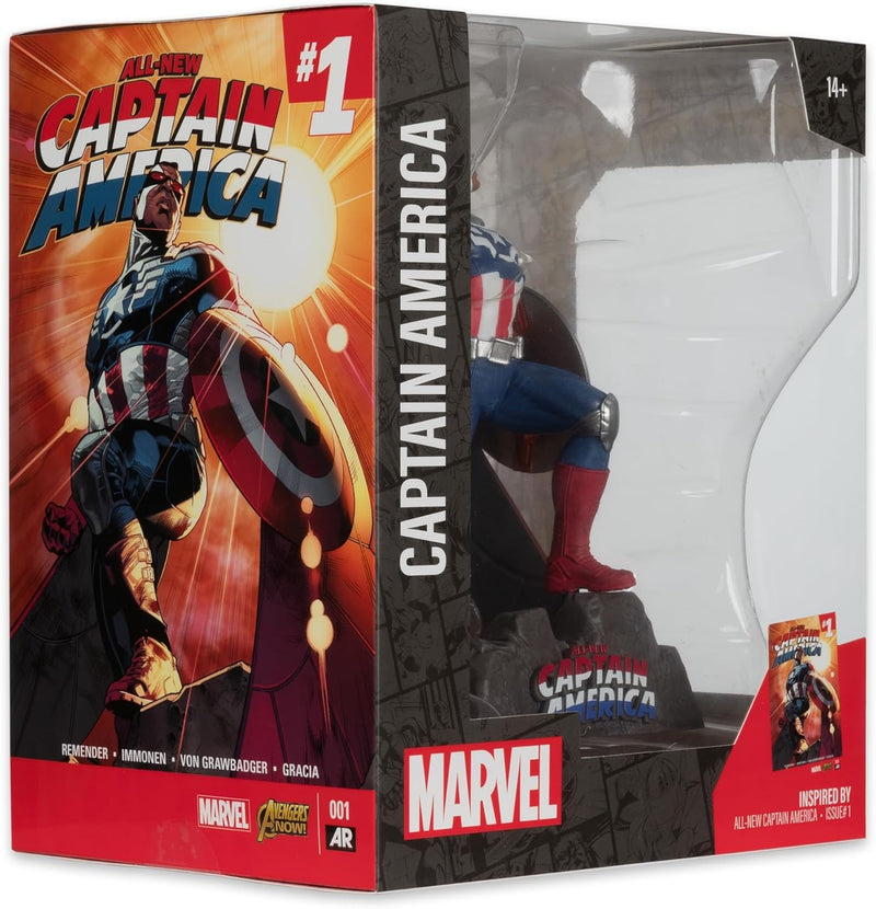 Marvel Collection WV1: All-New Captain America #1 Scene Captain America Figure - 1:10 Scale Toys & Games McFarlane Toys